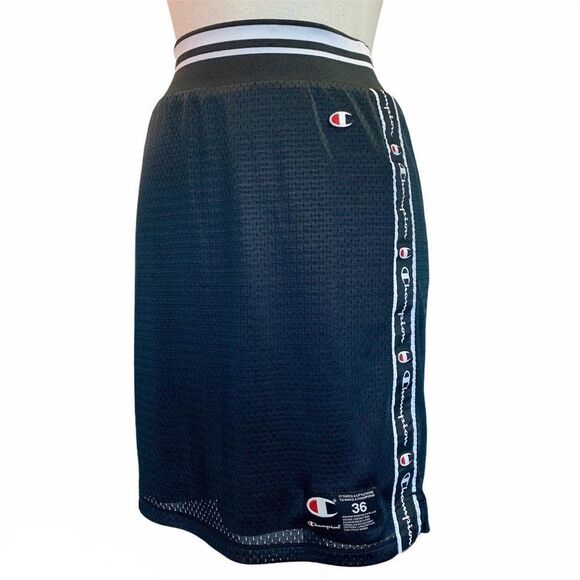 CHAMPION Black Mesh reversible Track Skirt Sz S - Picture 3 of 14